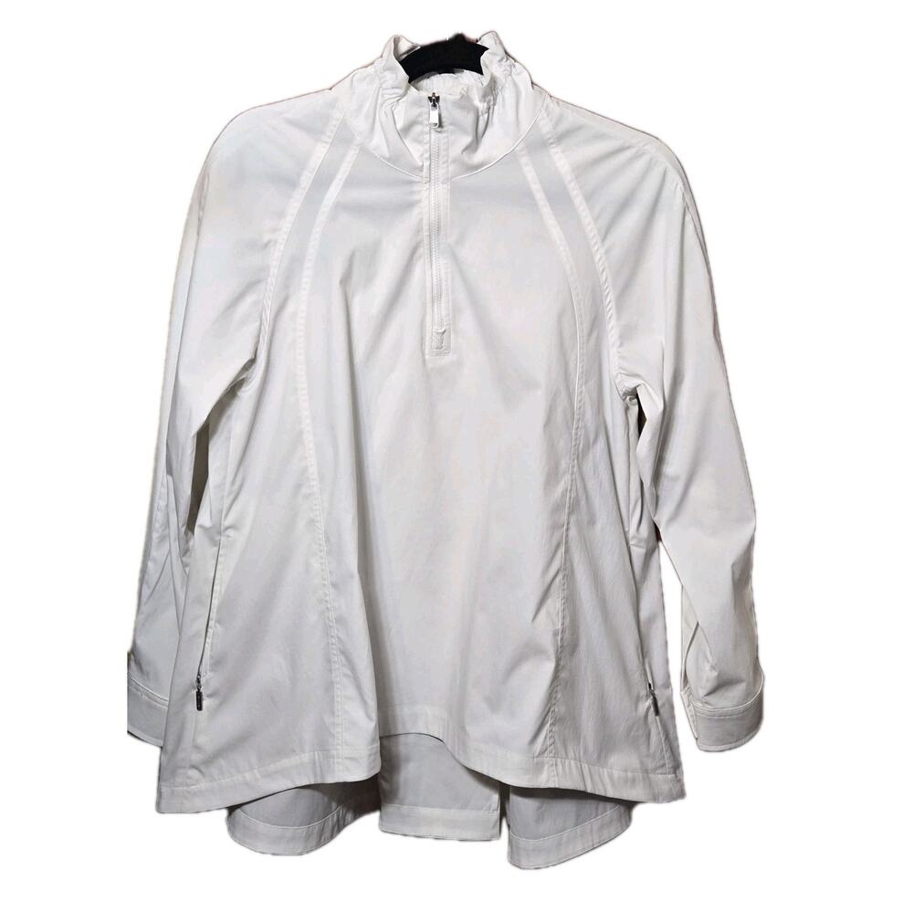 ATHLETA Advantage Poplin Top Women's Xtra Small White Long Sleeve Athleisure